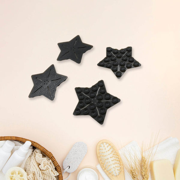 Mini Pvc Anti-Slip Bat Mat Non Slip Baby Bath Mats, Mini Child Safety Anti Slip Shower Mats Star Shaped for Kids (4 pc Set) - dailyneed.life