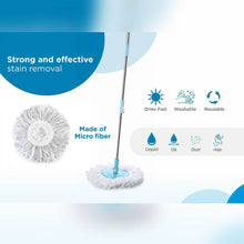 Sporty Plastic Spin Mop with Bigger Wheels and Plastic Auto Fold Handle for 360 Degree Cleaning. - dailyneed.life