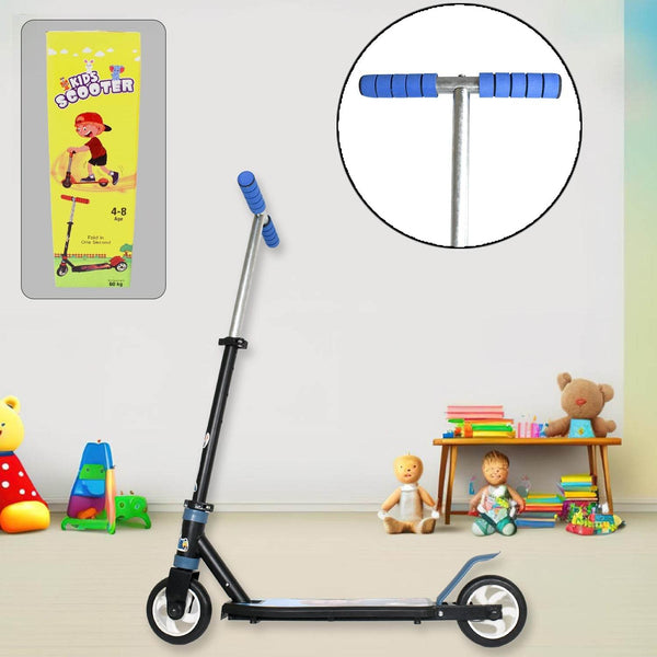 Foldable Kids Ride-On Scooter – 2-Wheel, Height Adjustable (4-8 yrs, Multicolor) - dailyneed.life