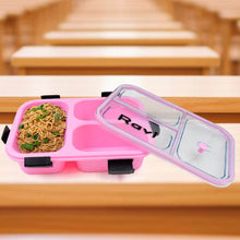 Customized Plastic 3 Compartment Insulated Lunch Box, Lunch Box (1 Pc) - dailyneed.life