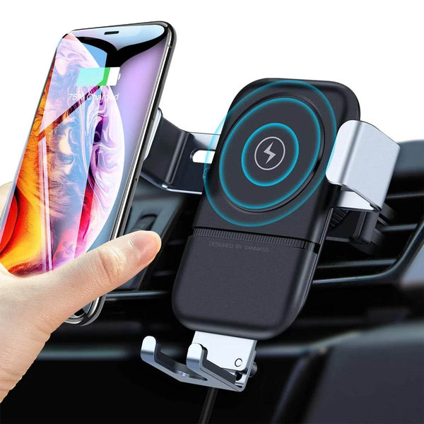Car Phone Holder Wireless Car Charger 10W Qi Fast Charging Car Charger Gravity Auto Clamping 360Â° Rotation Air Vent Car Mount Holder - dailyneed.life