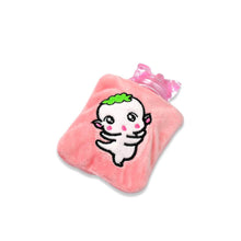 Pink Cartoon Small Hot Water Bag with Cover for Pain Relief - dailyneed.life