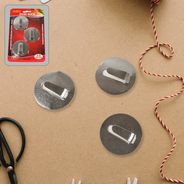 Self- Adhesive Hooks, Heavy Duty Wall Hooks Hangers Stainless Steel Waterproof Sticky Hooks for Hanging Robe Coat Towel Kitchen Bathroom and. - dailyneed.life
