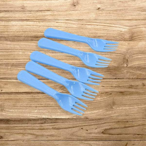 Reusable Premium Heavy Weight Plastic Forks, Party Supplies, One Size, plastic 5pc Serving Fork Set for kitchen, Travel, Home (5pc) - dailyneed.life