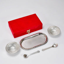 Silver-Plated Brass Bowl & Spoon Set with Velvet Gift Box - dailyneed.life