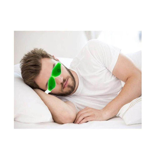Cold Eye Mask with Stick-on Straps (Green) - dailyneed.life