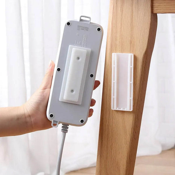 Self Adhesive No Hole Wall Mount, Reusable, Non Residue Plug Organizer For Home Office & Multiuse Device - dailyneed.life
