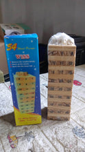 54 Pcs Blocks 4 Dices Wooden Tumbling Stacking Building - dailyneed.life