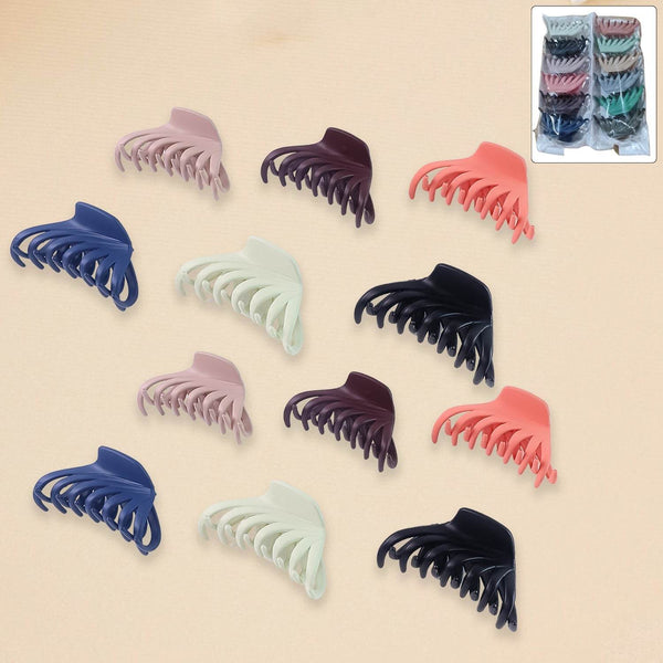 Hair Claw Clips Set for Women & Girls (Mix Design, Multicolor & 12 Pc) - dailyneed.life