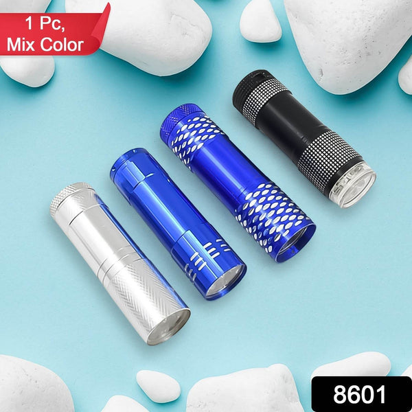 Portable Mini Torch – 9 LED Pocket Flashlight, 3 Battery Operated (Battery Not Included, Mix Color) - dailyneed.life