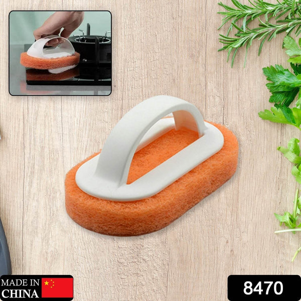 Sponge Kitchen Pot Brush With Handle Reusable And Washable Eraser Cleaner Removal Tool Sink Pot Dish Scrubber Bathroom Decontamination Cleaning Brush Glass Stove Top Cleaners Daily (1 Pc) - dailyneed.life