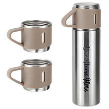 Customized Stainless Steel Vacuum Flask Set with 3 Cups – 500ML | Personalized Name Bottle Gift Combo for Boyfriend, Girlfriend, Employee - dailyneed.life