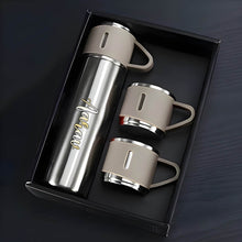 Customized Stainless Steel Vacuum Flask Set with 3 Cups – 500ML | Personalized Name Bottle Gift Combo for Boyfriend, Girlfriend, Employee - dailyneed.life