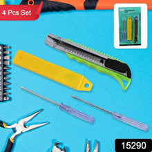 Heavy Duty Working Cutter Knife with replacement blade, 2 Screwdriver Hand Tool (4 Pc Set) - dailyneed.life