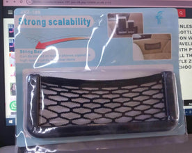 Car Storage Organize Car String Bag Car Seat Side Storage, Net Bag Mesh Pocket Organizer Stick-on for Purse Bag Phone - dailyneed.life