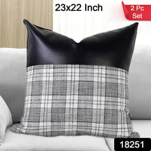 Pillow Covers Cushion Cases Soft Leather and Cotton (23 × 22 Inch / 1 Pair / 2 Pc) - dailyneed.life