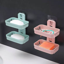 Plastic Double Layer - Soap Stand, Holder, Wall Soap Box Sturdy Vacuum Dispenser Tray - dailyneed.life