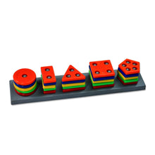 Geometric Brick with box- 5 Angle Matching Column Blocks for Kids - Preschool Educational Learning Toys. - dailyneed.life