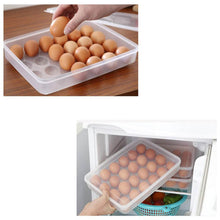 24 Grids Plastic Egg Box Container Holder Tray for Fridge with Lid for 2 Dozen Egg Tray - dailyneed.life