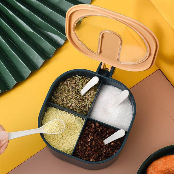 Four Grid Spice Storage Seasoning Box - dailyneed.life
