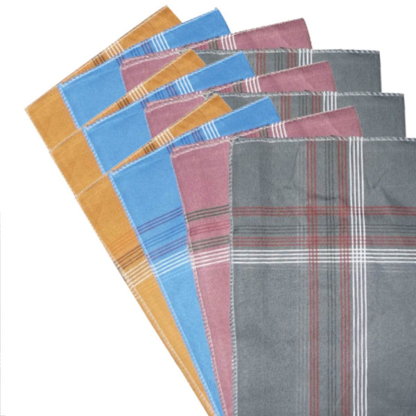 Men's King Size Formal Handkerchiefs for Office Use - Pack of 12 - dailyneed.life