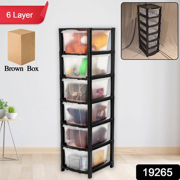 6-Layer Modular Plastic Drawer Storage Cabinet - dailyneed.life