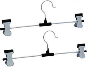 Hangers with 2-Adjustable Anti-Rust Clips (Pack of 12) - dailyneed.life