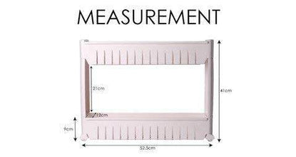 Multipurpose 2 Layer Slim Side Space Saving Storage Organizer Rack Shelf - dailyneed.life