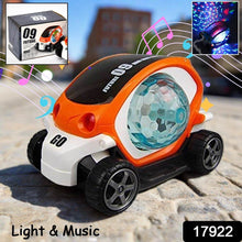 360° Rotating Stunt Car Toy – Bump & Go with 4D Lights, Music & Disco Ball (1 Pc, Battery Not Included) - dailyneed.life