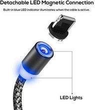 Magnetic Charging Cable 3 in 1 Metal Magnetic Micro USB Type C Lighting Cable with LED, Multiple Charging Adapters for All Android and all Smartphones (Compatible with All Android and iPhone Smartphones, Tablet, PC, Mobile - dailyneed.life