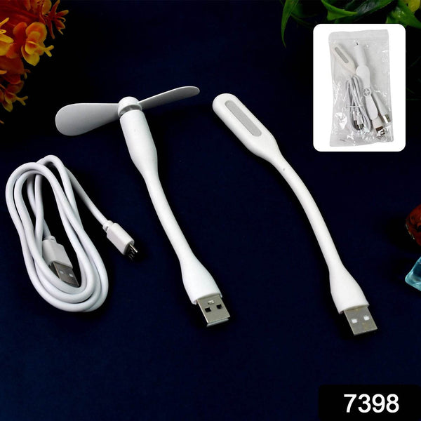 Portable Mini USB Fan, USB Light & Micro USB Cable (3 Pcs Set) - dailyneed.life