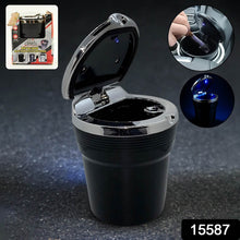 Premium LED Illuminated Portable Car Ashtray with Lid (1 Pc) - dailyneed.life
