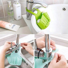 Adjustable Kitchen Bathroom Water Drainage Plastic Basket / Bag with Faucet Sink Caddy - dailyneed.life