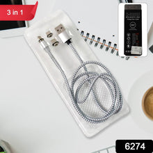 3 in 1 Magnetic Multi Charging Cable (1 Pc) - dailyneed.life