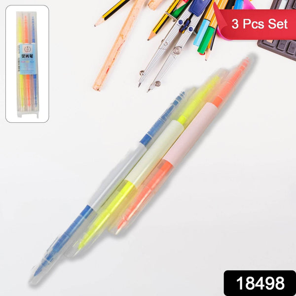 Dual-Headed Highlighter 3 Colors Double head Highlighter Pen (3 Pcs Set) - dailyneed.life