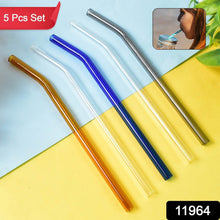 Reusable Glass Straws Clear Glass Drinking Straw (5 pcs Set) - dailyneed.life