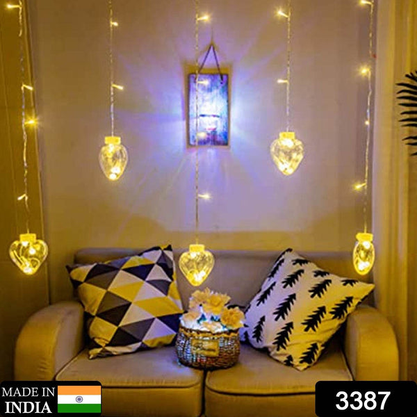 8 Feet 12 Wish Heart Ball String LED Lights With Color Box for Home Decoration, Diwali & Wedding LED Christmas Light Indoor and Outdoor Light ,Festival Decoration (Wishing Ball Warm White) - dailyneed.life