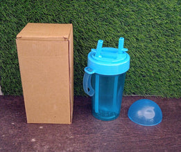 2 Drinks in 1 Cup Water Bottle, Stable Sturdy Dual Use Bottle 2 Straws for Shopping Travel for Outdoor Activities (1 Pc) - dailyneed.life
