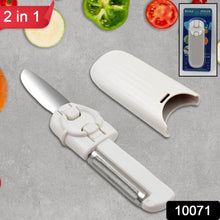 Dual-Use Knife and Peeler, 2-in-1 Stainless Steel Blades Wiith case (1 Pc) - dailyneed.life