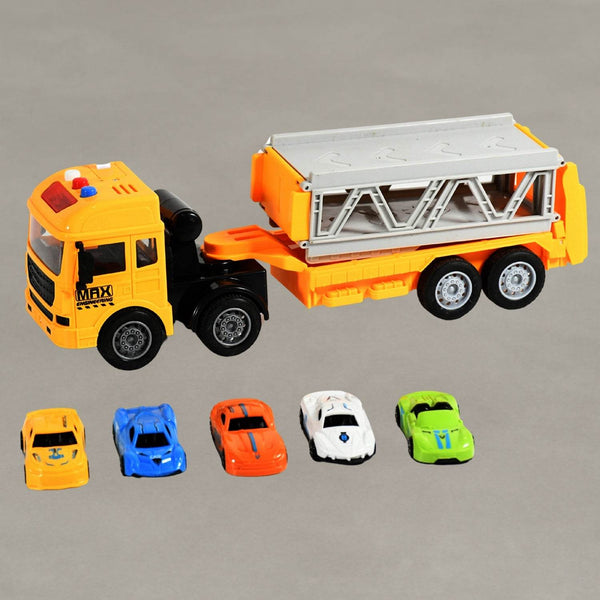 Realistic Long-Haul Toy Vehicle Transport Playset with Lights and Sound - dailyneed.life