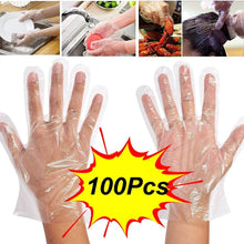 Plastic Transparent Disposable Clear Gloves (White) (100Pc) - dailyneed.life