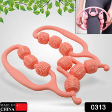 Muscle Massage Roller, 10 Wheels Relieve Soreness Leg Muscle Roller Fitness Roller Muscle Relaxer Massage Roller Ring Clip All Round Massaging Uniform Force Elastic PP Drop Shaped for Home Use (1 Pc) - dailyneed.life