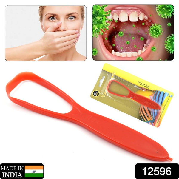 Plastic Tongue Cleaner For Kids & Adults | Tongue Scraper For Bad Breath, Maintain Oral Hygiene for Daily Use | for Fresh Breath & Bacteria Removal | Improved Taste Plastic With Handle Tongue Cleaner (1 Pc ) - dailyneed.life