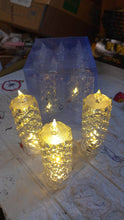 Rose Candles LED Flameless and Smokeless Decorative Acrylic Transparent Candles Led Tea Light Candle Perfect for Gifting, Home, Diwali, Christmas, Crystal Candle Lights, Diwali (1 Pc) (MOQ :- 12 pc ) - dailyneed.life