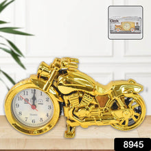 Golden Motorcycle Shape Alarm Clock, Motor Table Clock for Home Decor (1 Pc) - dailyneed.life