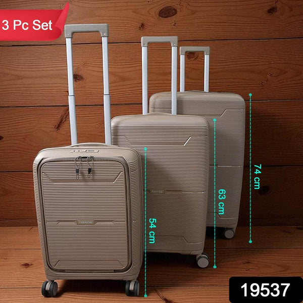 Hard-Shell Trolley Luggage Bag (Set of 3-pice / Mix Color) - dailyneed.life