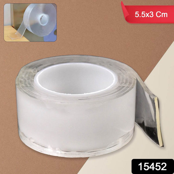 Sticky Double Sided Tape Washable Adhesive Tape Reusable (5.5×3 Cm / 1 Pc) - dailyneed.life