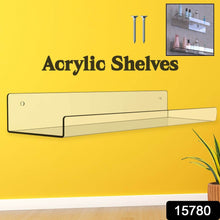Acrylic Shelves, Clear Shelves Wall Mounted (38×11 Cm / 1 pc / With 2 Screw) - dailyneed.life