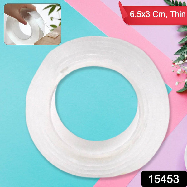 Sticky Double Sided Tape Washable Adhesive Tape Reusable (Thin / 6.5×3 Cm / 1 Pc) - dailyneed.life