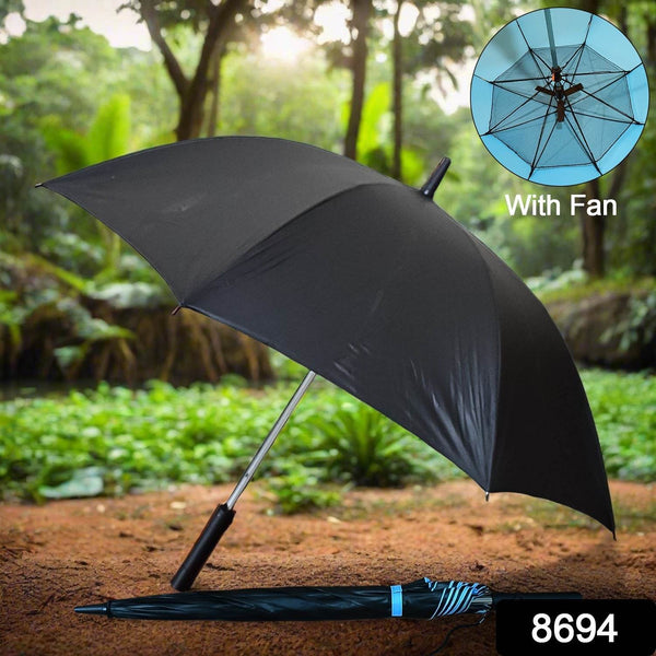 Sun Umbrella With Inside Fan & Power Bank Umbrellas For Summer (1 Pc) - dailyneed.life